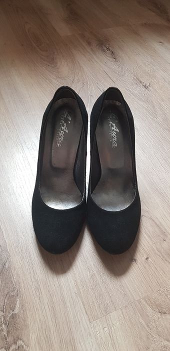 Pantofi cu toc piele naturală, mărimea 35