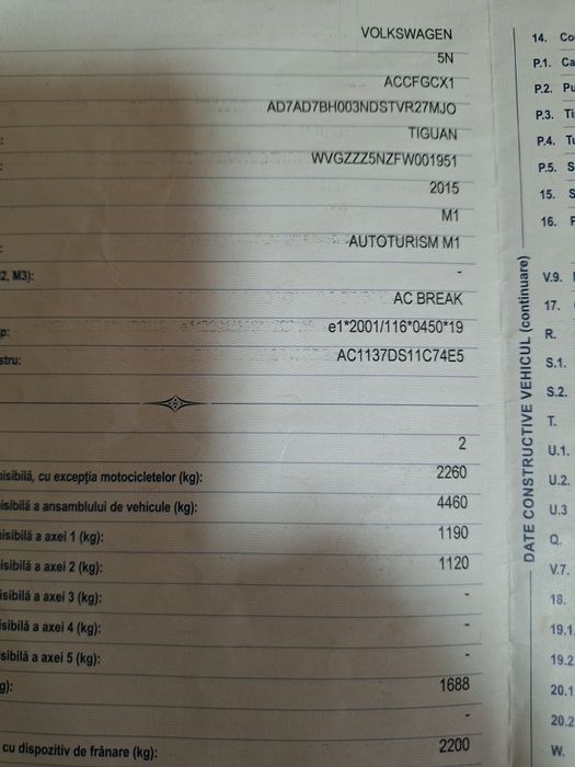Vând urgent  VW  Tiguan 2015.4×4. automat