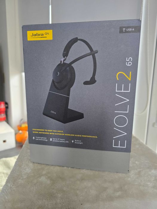 Jabra Evolve2 65 MS Mono, stand de incarcare inclus, nou cu garantie