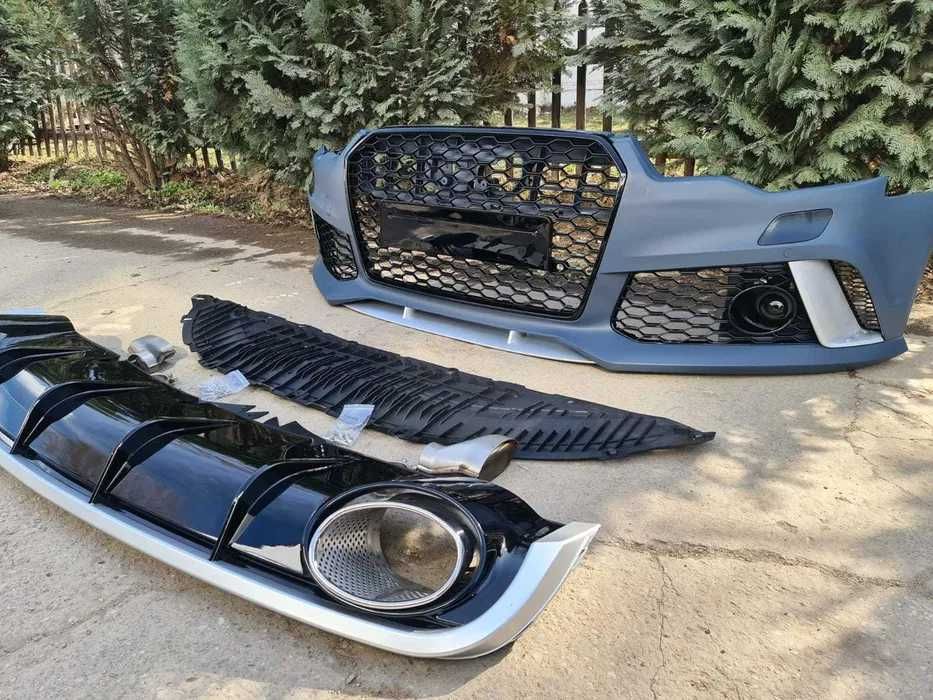 Bara fata Audi A6 C7 4G  2014-2018 RS Look cu grila fagure