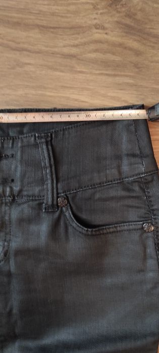 Черна, дънкова, промазана пола One more, 27 размер