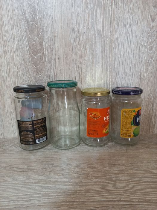 Банки: 2л, 0,5, 0,4л.