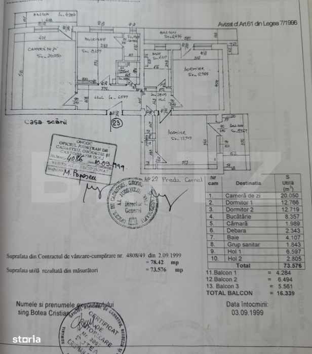 Apartament 3 camere, 73 mp, zona Carrefour- Craiovita Noua
