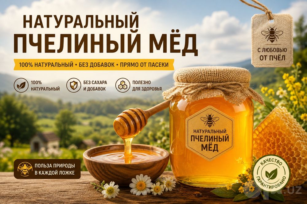 «натуральный мед без добавок, домашняя пасека»
