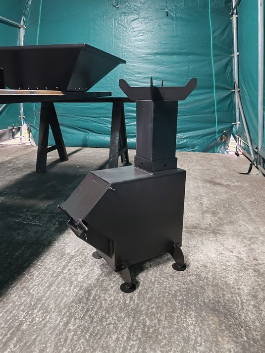 Sobă rachetă cu focar mare, 4 mm grosime material, modulară