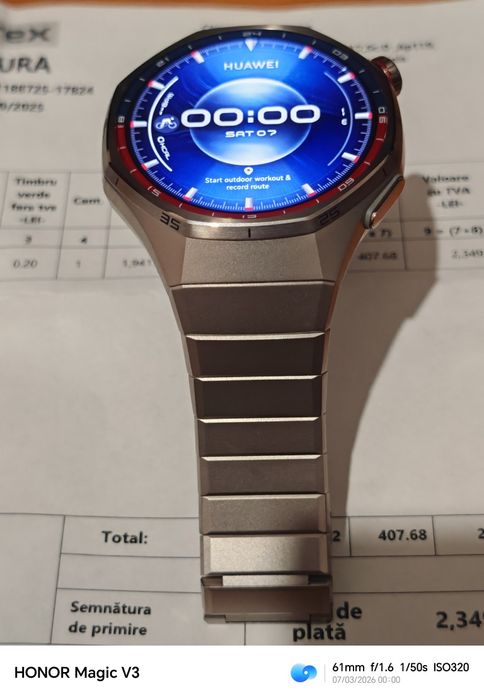 SmartWatch Huawei GT6 Pro -46mm Titanium / Superb / Garanție !