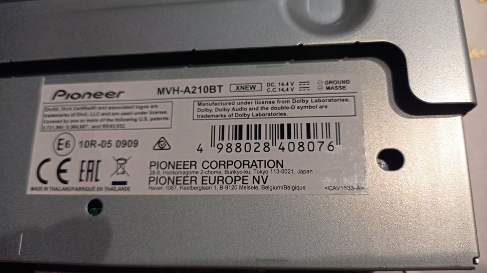 Pioneer MVH -A 210 BT  - Astra H