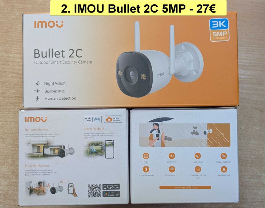 12 вида НОВИ Wi-Fi IP камери IMOU Bullet 3 2C, Cruiser 2 2C Dual SC 4G, Cell PT Lite, AOV DUAL PT 4G sim и NVR-N110W-8A0E-P