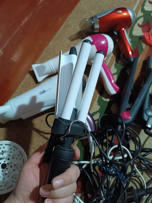 Тройная плойка kelli фен выпрямитель утюжок