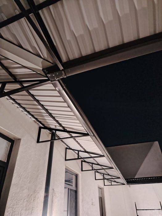 Установка козырьков^