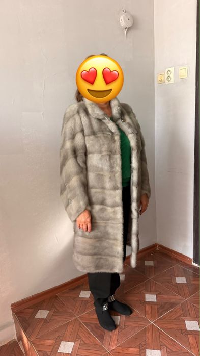 Норковая шуба серый цвет