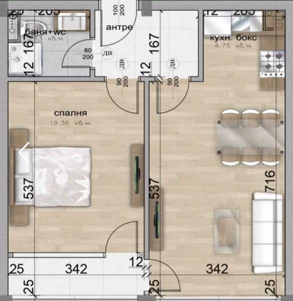 Двустаен апартамент в нова сграда с Акт 16 в кв.Гоце Делчев