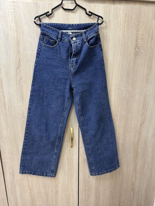 Джинсы свободные, размер м, синий расцветка