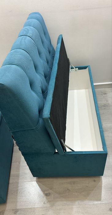 Диван + пуфик. Березевый цвет.