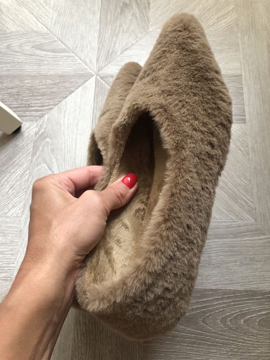 Меховые балетки р.37 новые