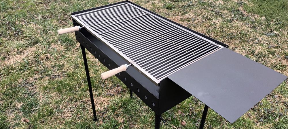 Gratar 80x40 cm, Grill INOX, reglabil pe inaltime.