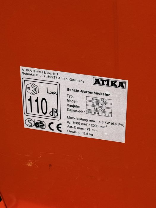 Tocator Crengi ATIKA GHB 760A Germania-motor BriggsStratton VANGUARD!