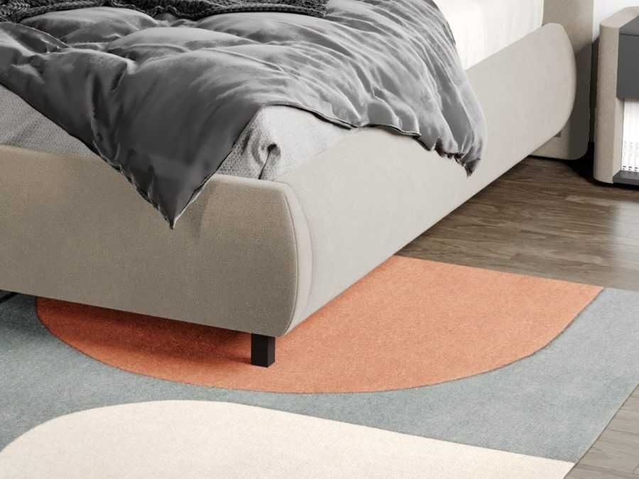 Pat Tapitat Catifea Mega Bej Riviera 16 cu somiera fixa