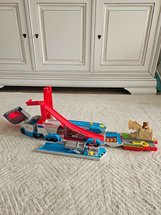 Set pista transformabila 2 in 1, Paw Patrol, rosu, 48.5x13x14cm