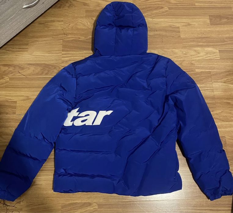 Trapstar Hyperdrive Puffer geaca Trapstar Central Cee albastra noua