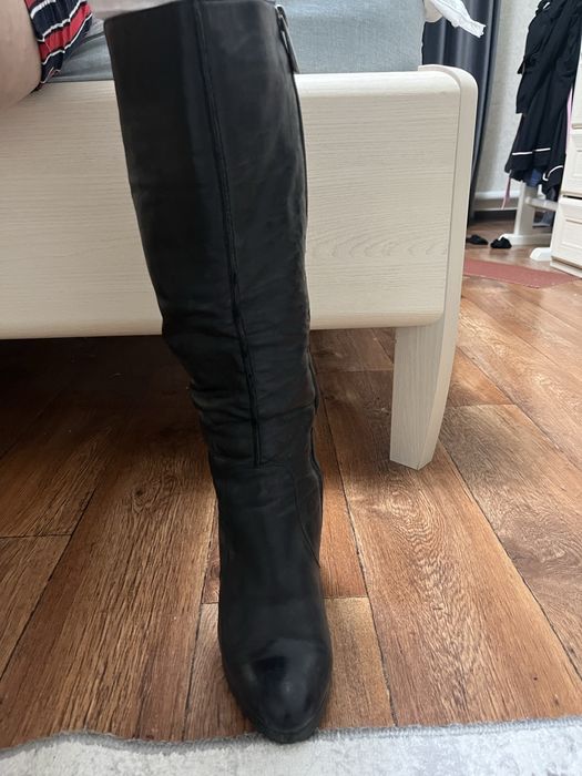 Кожанные зимний сапоги