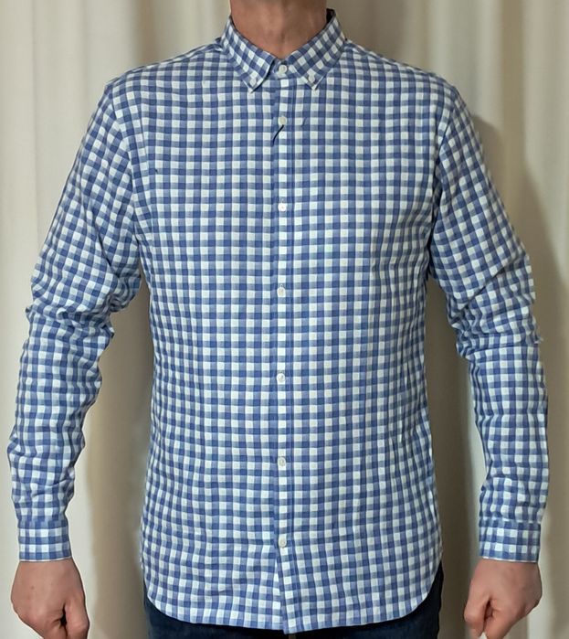 Мъжка риза каре Jack & Jones Premium Slim Fit, размер - L.