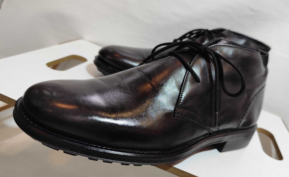 Ghete chukka 43 43.5 plain toe Lavoratione Artigianale piele naturala