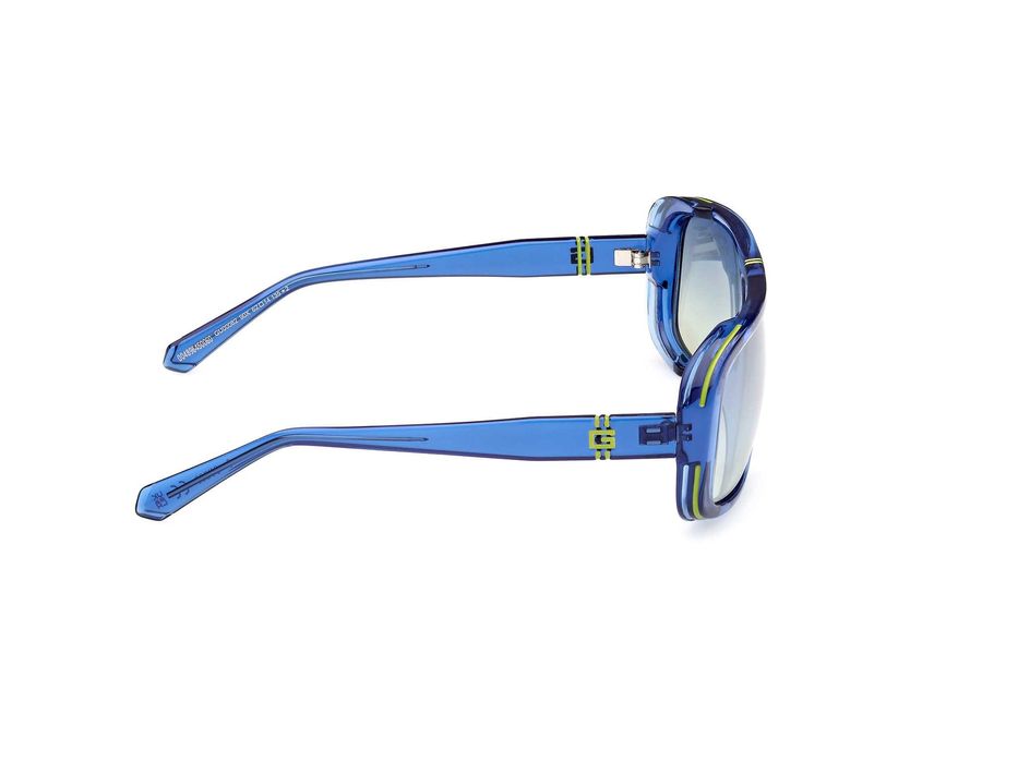 GUESS – Мъжки огледални слънчеви очила "BLUE RECTANGLE" нови с кутия