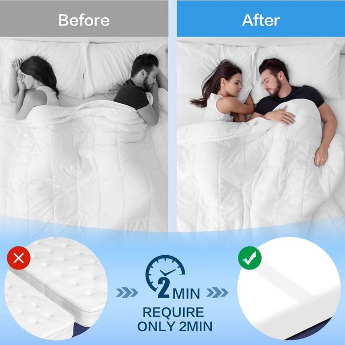 Pod de Saltea cu Cearceaf 200x200cm – 30cm Adâncime