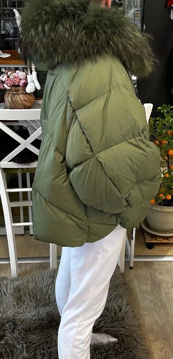 Geaca puf si blana naturala stufoasa