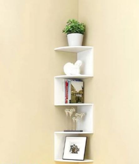 Ъглова етажерка за съхранение с 5 рафта