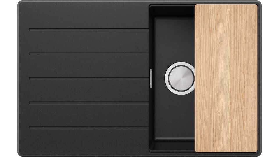 Черна кухненска мивка от гранит Копенхаген 780х500 Top 50