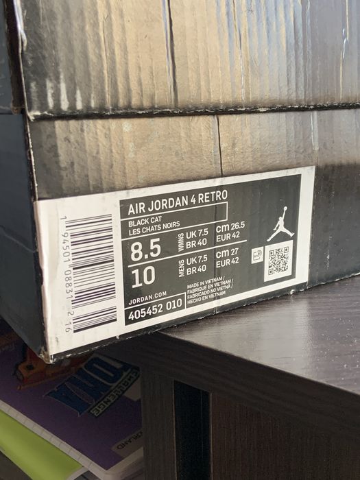Jordan 4 Black Cat 42