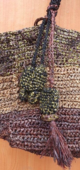 Плетеные сумки из кожи, соломы