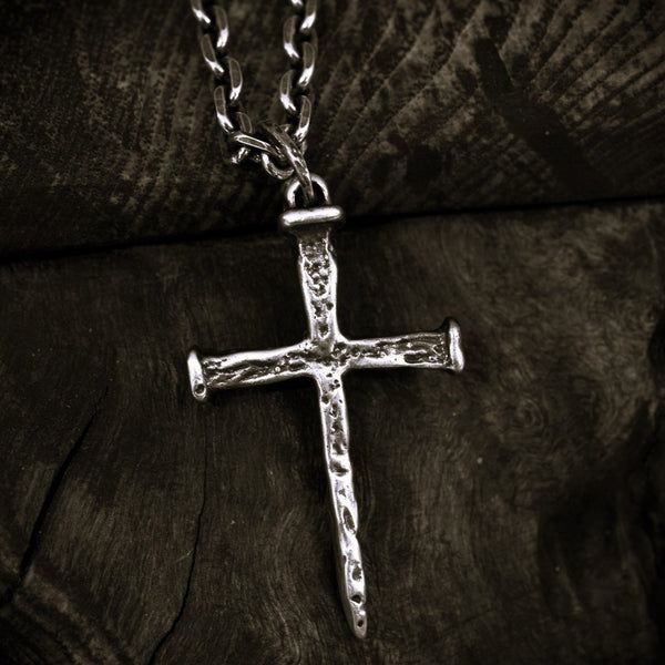 Сребърен кръст 925–мъжки медальон, бохо и рустик стил,символ на вярата
