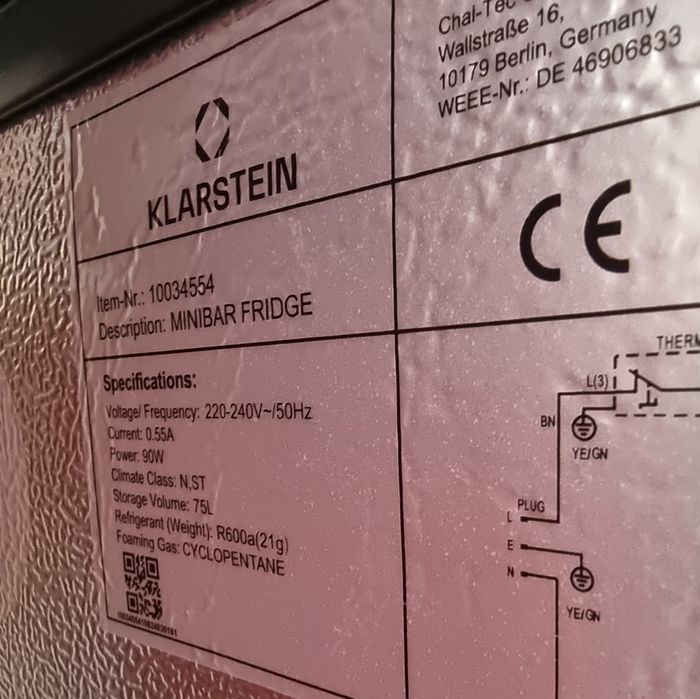 Хладилник Klarstein 75L