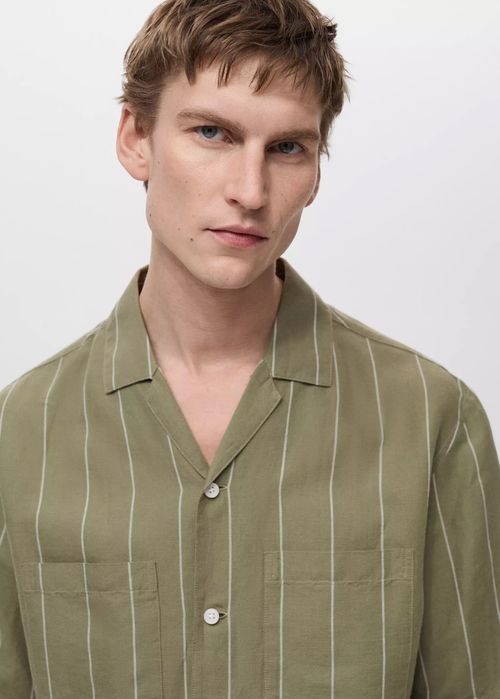 MANGO. Льняная рубашка. Дипломатика.  XXL
