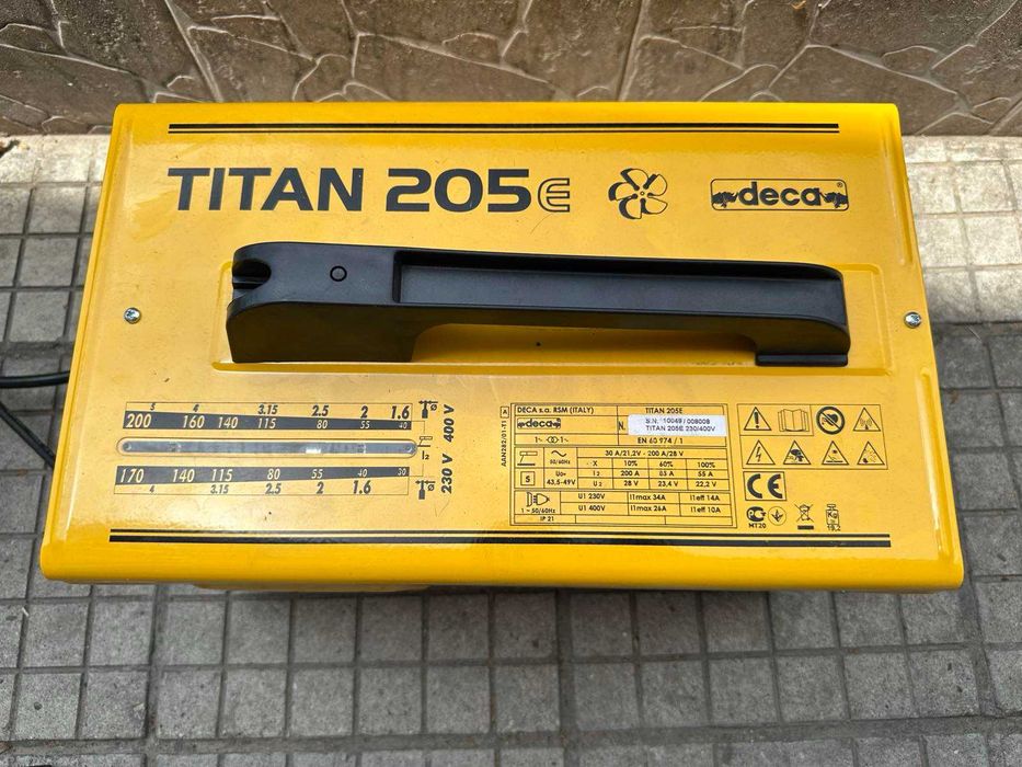 НОВ Електрожен Заваръчен апарат Deca TITAN 205E 4.4 kW