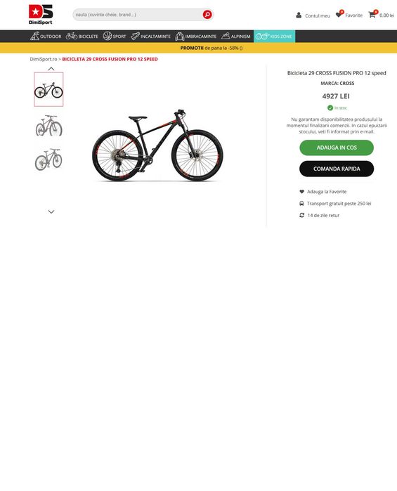 Bicicleta 29 CROSS FUSION PRO 12 speed  vand schimb PS5 PC Laptop etc