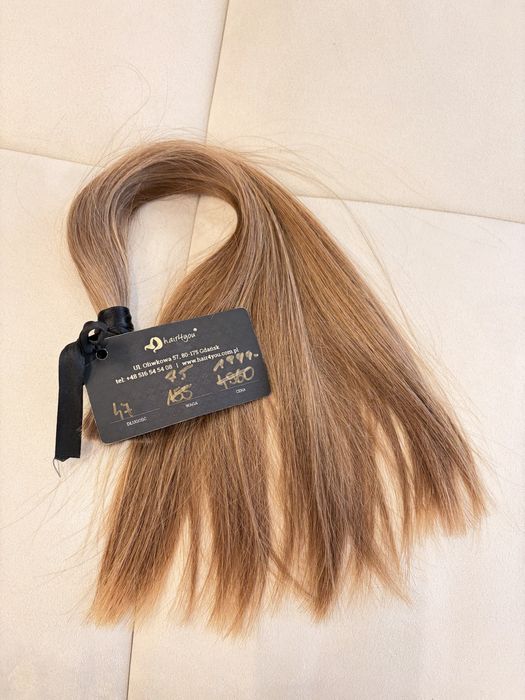 Екстеншън естествена светла коса