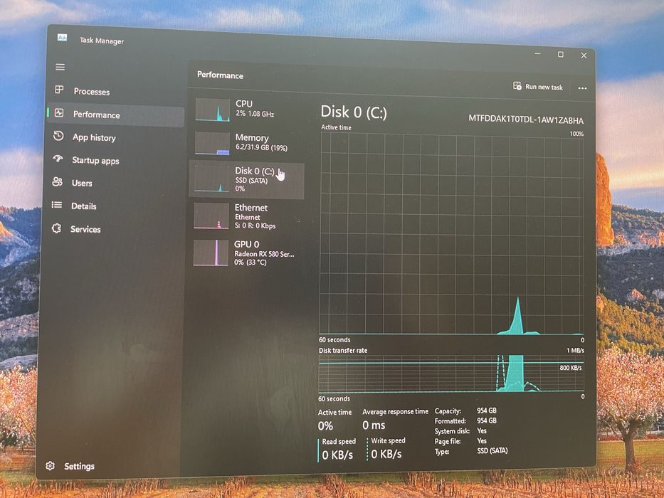 PC Gaming RX580 8GB,1T SSD,32GB RAM