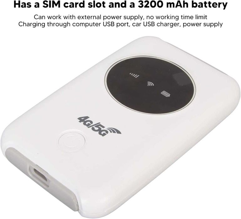 USB WiFi преносим, 5G  модем,със слот за SIM карта, до 10 потребители