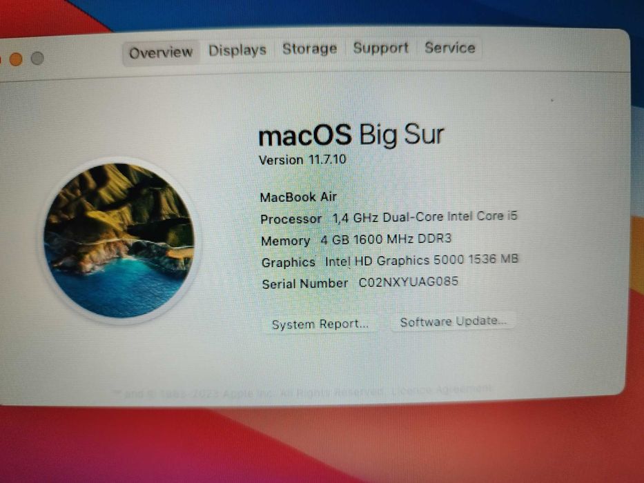 Лаптоп Apple MacBookAir 13.3