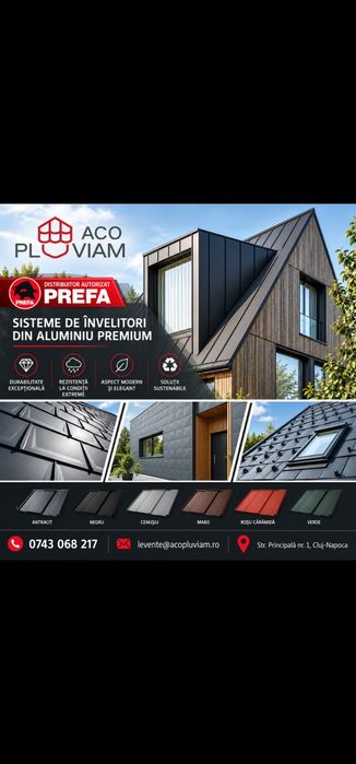 Distribuitor tabla acoperis din  aluminiu Prefa