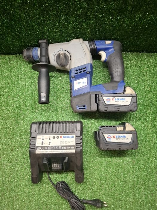 Перфоратор на Berner BACRHD BL с 2 батерии и зарядно
