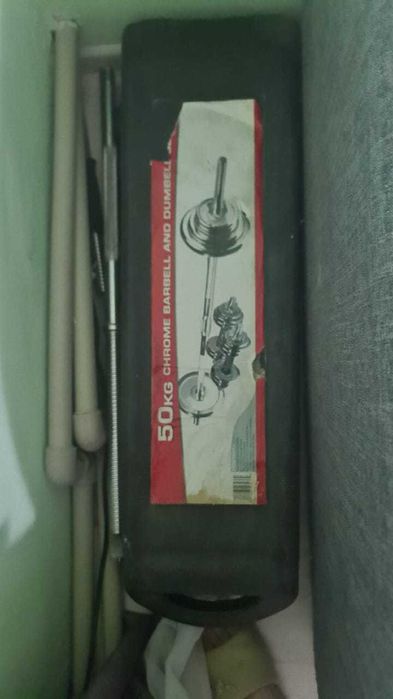 Набор гантели со штангой  кг, б/у