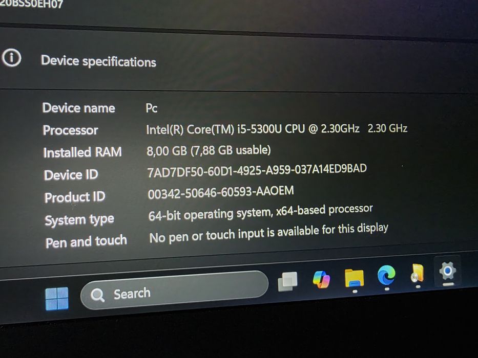 Laptop think pad14 inch