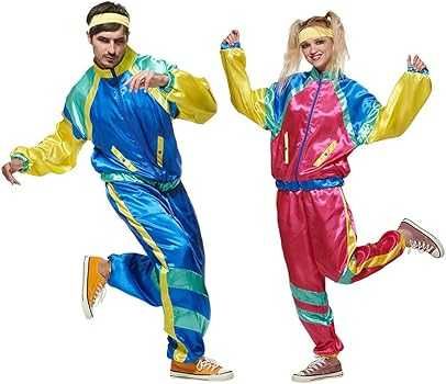 Costume cuplu retro anii 70 80. Halloween carnaval