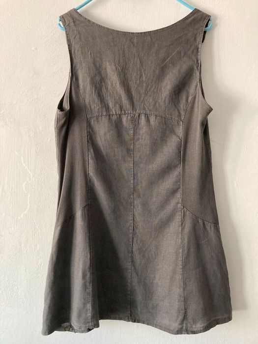 Rochie sarafan din in cu buzunare - marime M/38