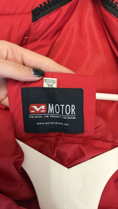 Geacă fâș Motor roșie